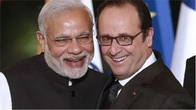 મોદી અને ફ્રાન્સના રાષ્ટ્રપતિ