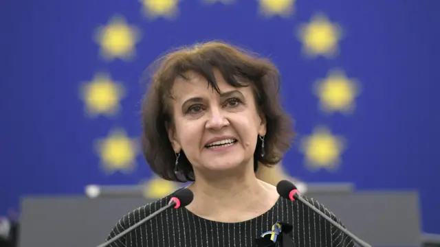 Оксана Забужко виступила в Європарламенті у Страсбурзі 8 березня 2022