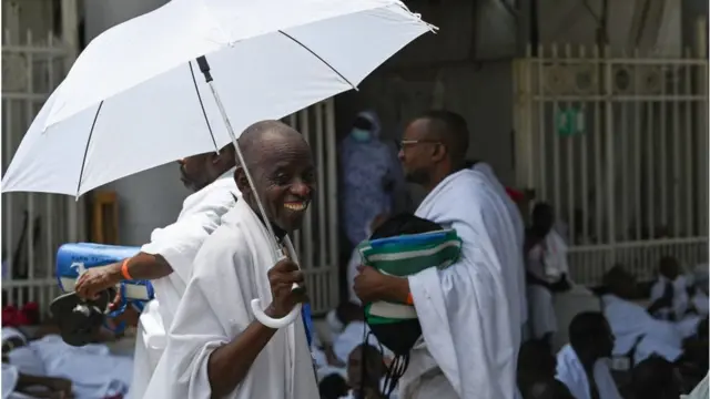 Un pélerin souriant