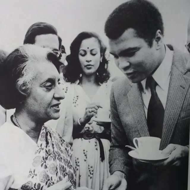 ઇન્દિરા ગાંધી સાથે મોહમ્મદ અલી