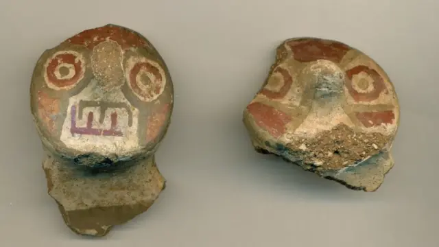 Cerámicos incas encontrados alrededor de la Plaza de Armas de Santiago