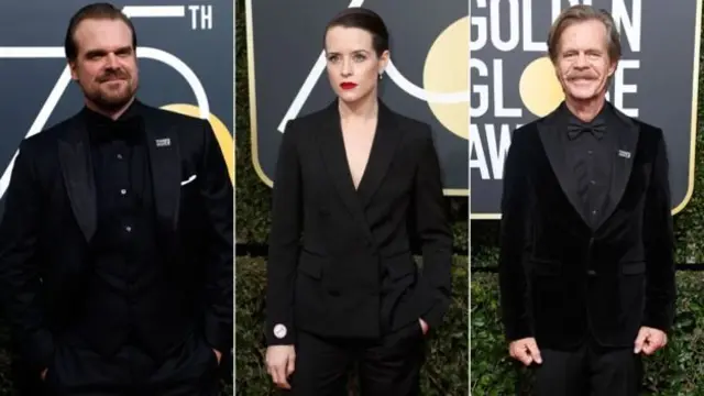 अनेकांनी काळा रंग घालून छळवणुकीचा प्रतिकात्मक विरोध केला.