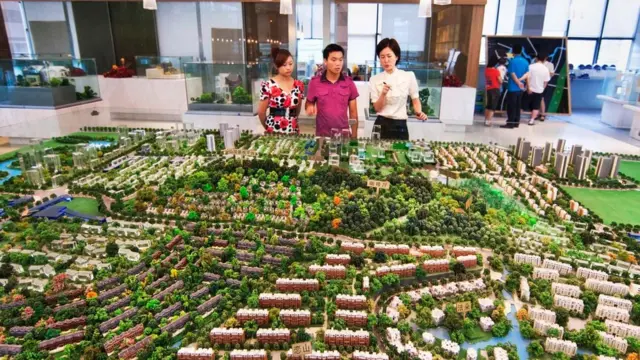 صورة لمجسم لمناطق سكنية جديدة لحاملي البطاقات الخضراء الأمريكية