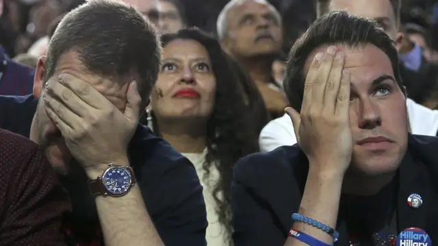 Сторонники Хиллари Клинтон в Нью-Йорке