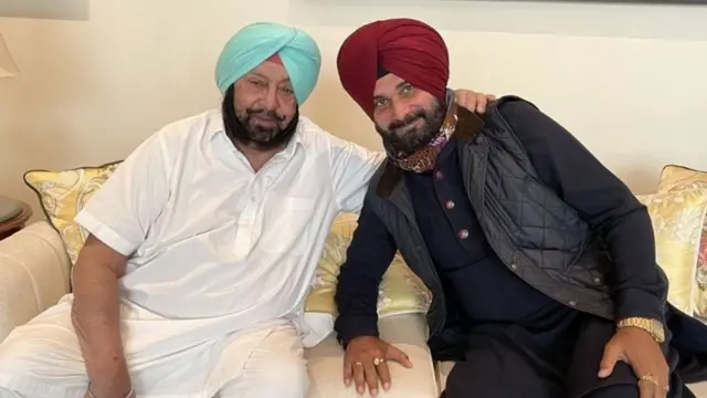 ਮੰਤਰੀ ਕੈਪਟਨ ਅਮਰਿੰਦਰ ਸਿੰਘ ਅਤੇ ਨਵਜੋਤ ਸਿੰਘ ਸਿੱਧੂ