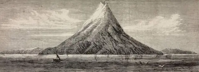 เกาะภูเขาไฟกรากาตัวได้สิ้นสลายไปหลังจากการระเบิดในปี ค.ศ. 1883