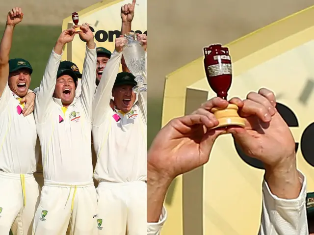 Las cenizas levantadas por el equipo inglés.