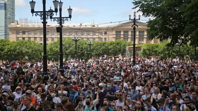 Митинг в поддержку Фургала в Хабаровске 11 июля
