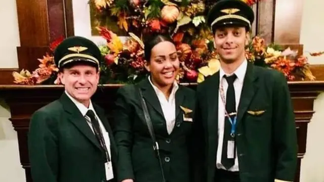 Captain Yared (right) with colleagues