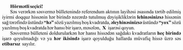 Səsvermə bülletenində sual