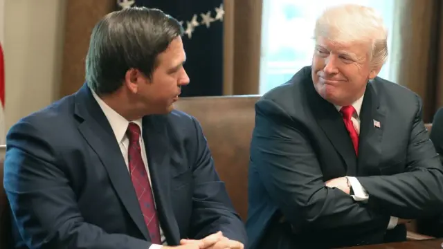 Ron DeSantis, gobernador de Florida, y Donald Trump, presidente de Estados Unidos
