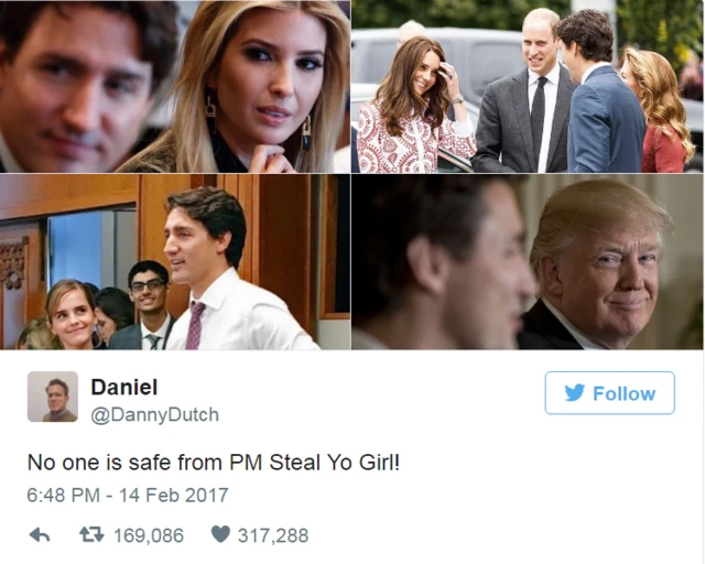 Justin Trudeau, perdana menteri kanada, ivanka trump, kate middleton, donald trump, emma watson