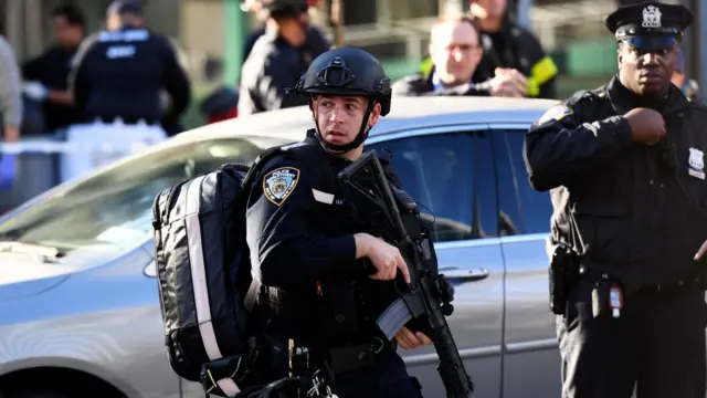 Policía de Nueva York tras el atropello de Manhattan.