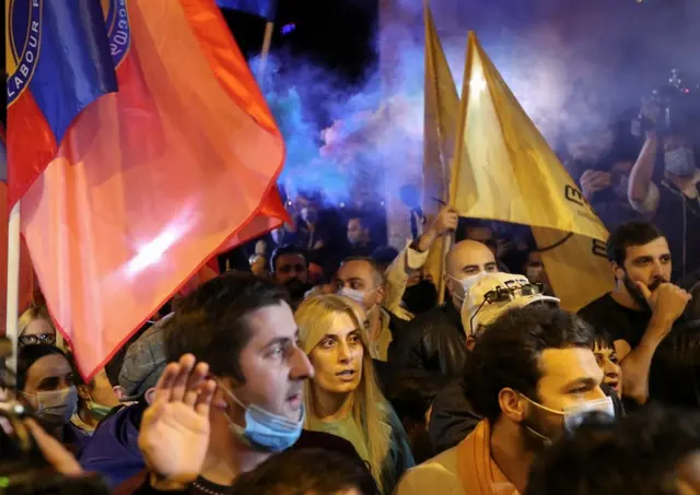 акция у парламента Грузии