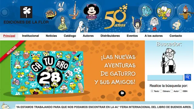 Página web de Ediciones de la Flor
