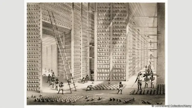 భారత్‌తో ఈస్టిండియా కంపెనీ నల్లమందు గోదాం