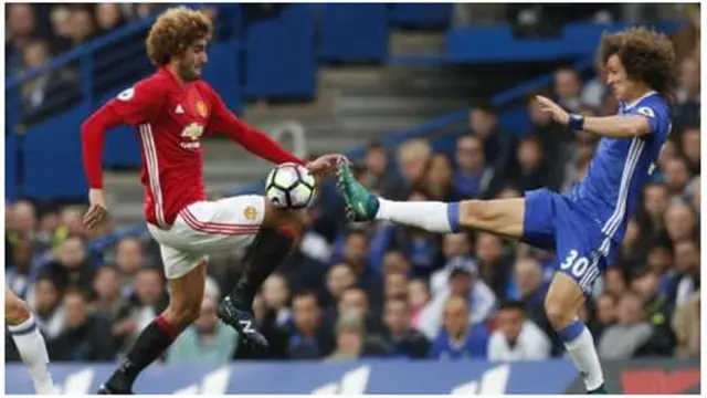 Chelsea ikikabiliana na Man United katika uwanja wa stamford Bridge