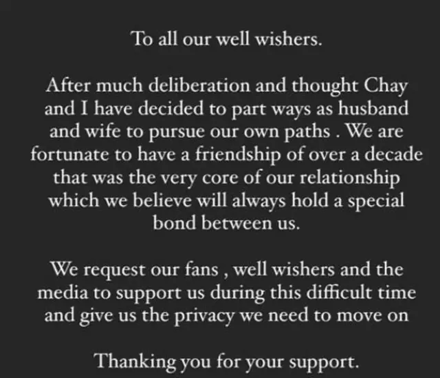 घटस्फोटाबद्दल समंथानं पोस्ट लिहिली होती.