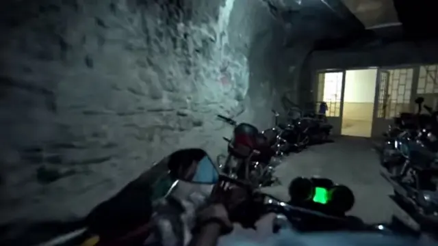 Entrada de uno de los hospitales subterráneos.
