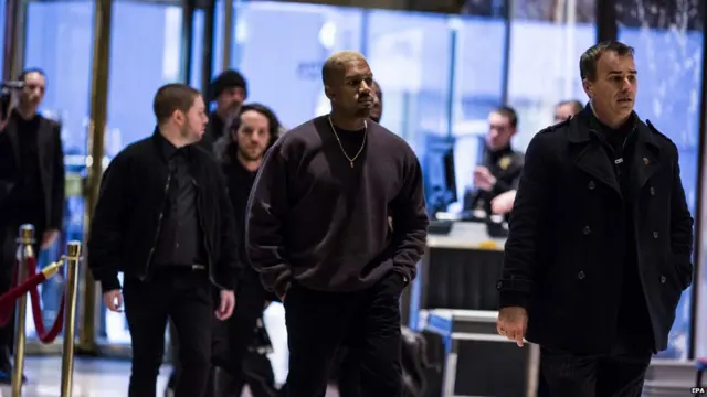 Kanye West akiwa Trump Towers