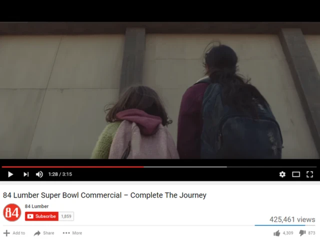 Comercial de 84 Lumber para el Super Bowl 2017