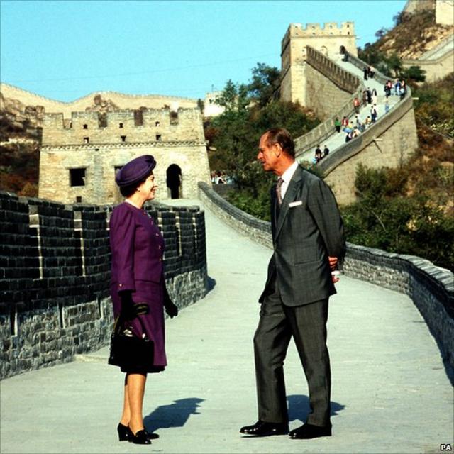 Королева и принц Эдинбургский в Китае