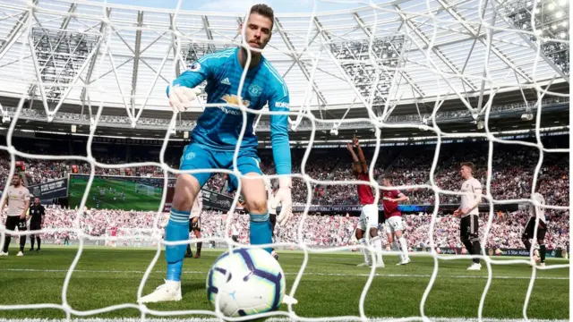 الاحباط على وجه دي خيا حارس مانشستر يونايتيد