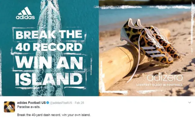 एडिडास की घोषणा