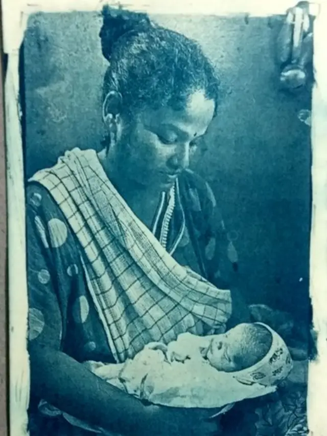 அஞ்சலட்டையில் சைனோடைப் பிரிண்ட்.