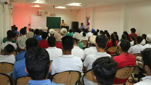 తరగతి గదిలో విద్యార్థులు / Students in a class room listening to their teacher