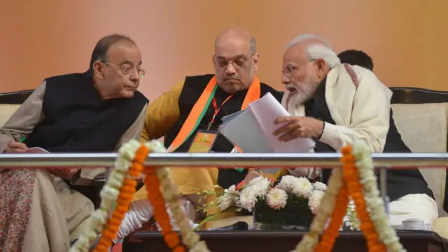 અરુણ જેટલી, નરેન્દ્ર મોદી અને અમિત શાહ