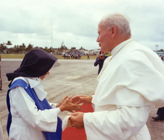 Irmã Dulce e papa João Paulo 2º