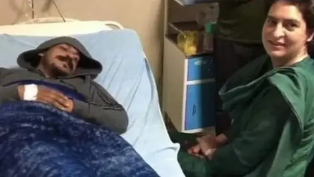 भीम आर्मी के नेता चंद्रशेखर के साथ प्रियंका गांधी