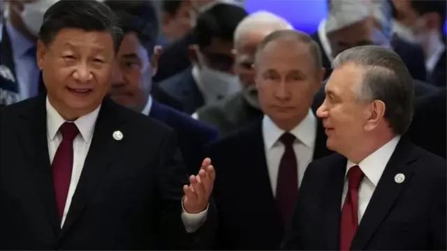 چینی صدر شی جنپنگ اور روسی صدر پوتن