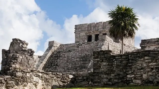 Sitio arqueológico en Tulum.