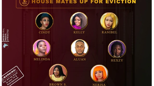 De eight housemates wey dey go hot chair