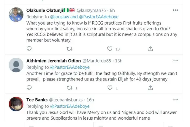 Ikede ti Adeboye se lori ayelujara