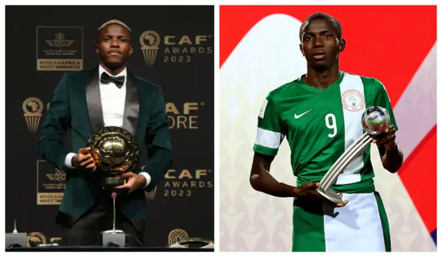 Aworan Victor Osihmen ni ọdun 2015 ati 2023