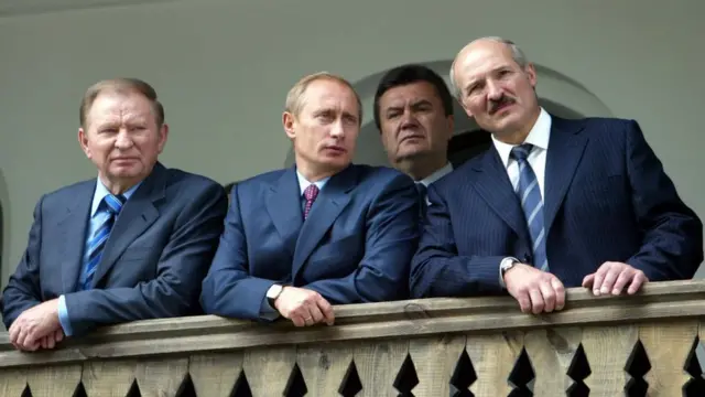 Леонід Кучма, Володимир Путін і Олександр Лукашенко