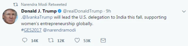 இவான்கா டிரம்ப் இந்தியா வருகிறார்: சமூக வலைத்தளத்தில் ஆதரவும் எதிர்ப்பும்