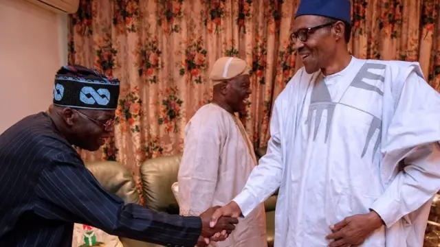 Asiwaju Bola Ahmed Tinubu pelu Aare Buhari