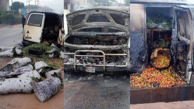 Ụgbọala bu ngwa nri a gbara ọkụ n'Enugwu steeti