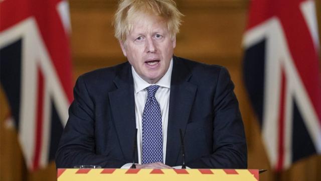 rime Minister Boris Johnson during a media briefing in Downing Street, London, on coronavirus