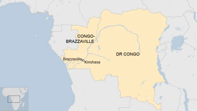 Ikarita ya Congo-Kinshasa na Congo-Brazzaville
