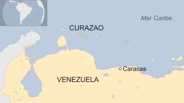 Mapa Venezuela, Curazao