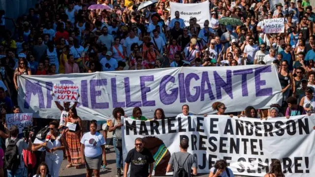 Manifestaciones tras el asesinato de Marielle Franco.