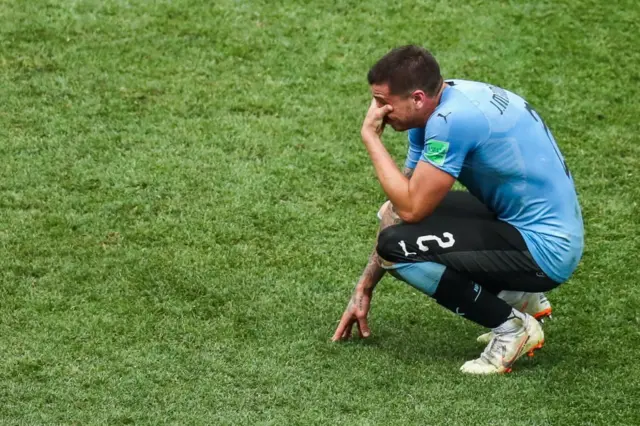 La derrota significó el fin del sueño para Uruguay.