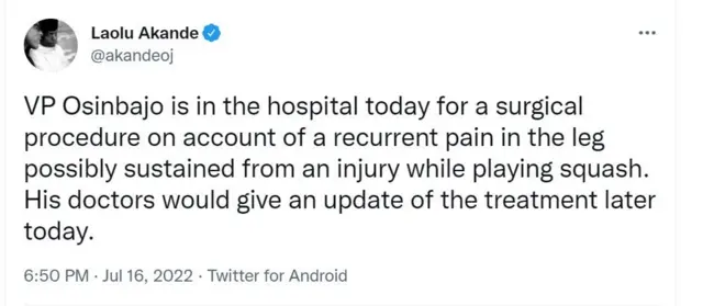 Ikede ti Laolu Akande fisita