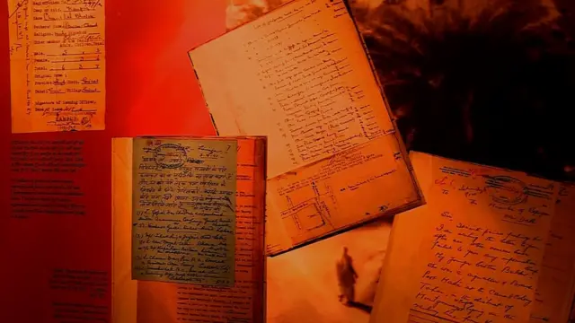 संग्रहालय में रखे पत्र