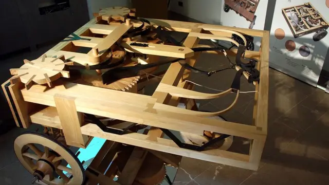 Recreación carro diseñado por Da Vinci